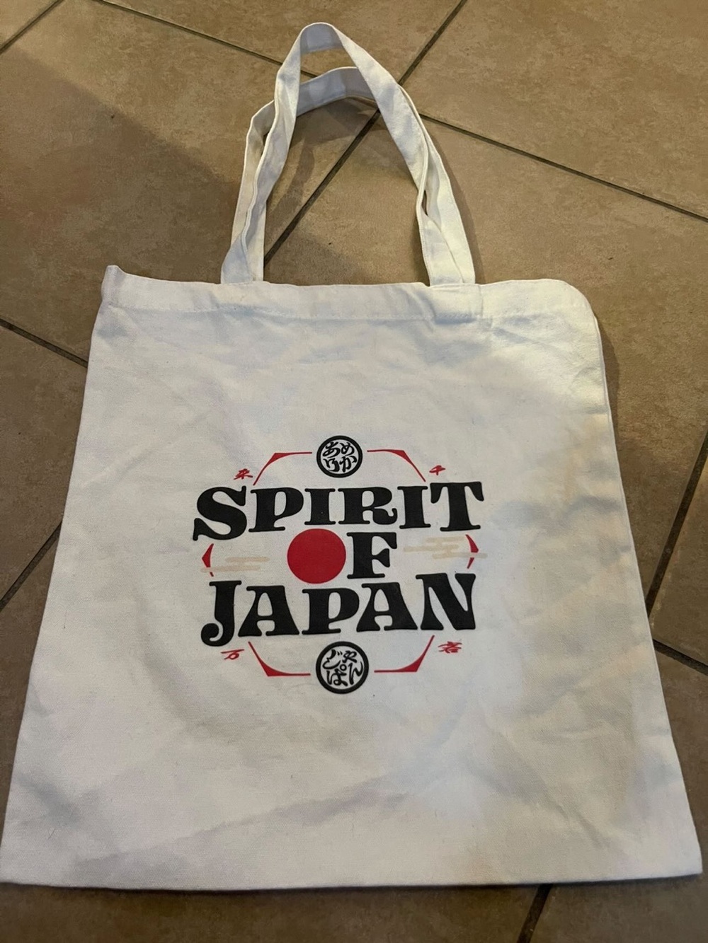 Spirit of Japan White Canvas Tote Bag